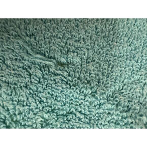 VTG Peqout Striped Towel 60s 70s USA Green Purple Blue Retro Fringe Mod Hippie - Picture 5 of 7